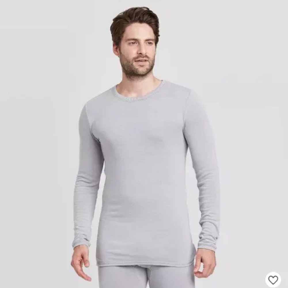 NIB - Men's Premium Ultra-Soft Gravel GrayThermal Shirt - Goodfellow & Co